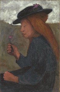 Jeune fille avec un chapeau noir - Paula Modersohn Becker